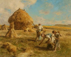 日本語：n：nキラリと光る女性 作： Leon Augustin Lhermitte